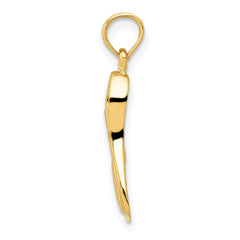 14K  3D Scuba Flipper Pendant