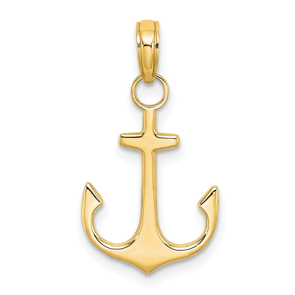 14k Anchor Pendant - 3