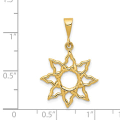 14k Sun Charm - 2