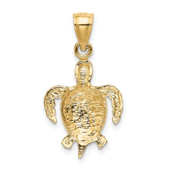 14K Turtle Pendant - 2