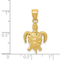 14K Turtle Pendant - 2