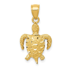 14K Turtle Pendant - 2