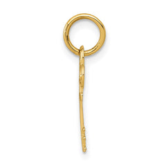 14k Key Letter E Initial Charm