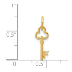 14k Key Letter F Initial Charm