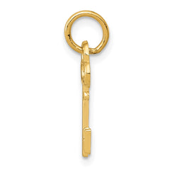 14k Key Letter H Initial Charm