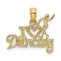 14K I HEART DANCING W/Dancer Charm