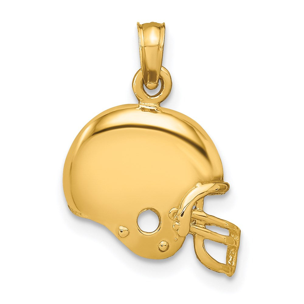 14k Football Helmet Pendant - 2
