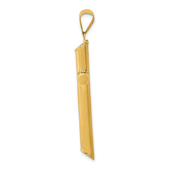 14k 3-D Polished Hollow Cross Pendant - 6