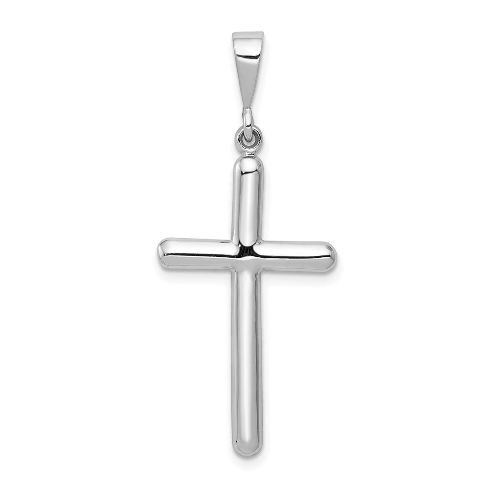 14k White Gold Cross Pendant - 16
