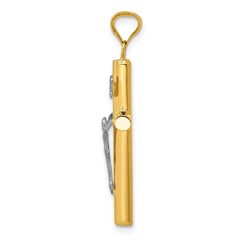 14k Two-tone INRI Crucifix Pendant - 3
