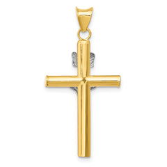 14k Two-tone INRI Crucifix Pendant - 3