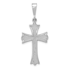 14k White Gold Cross Pendant - 12