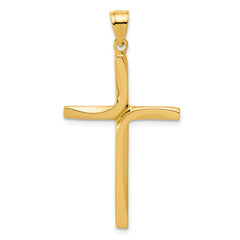 14k Polished Cross Pendant - 38
