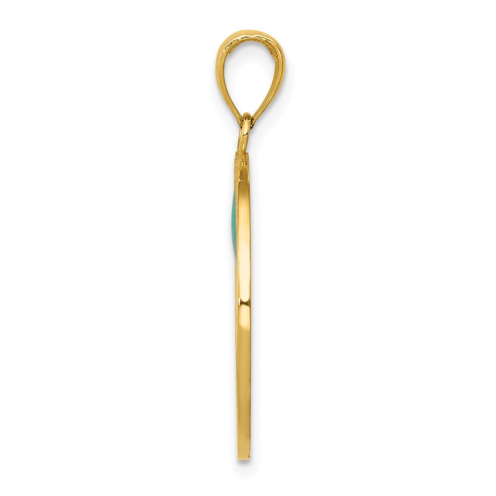 14K Enameled Tree of Life Pendant