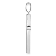 14K White Gold Latin Cross Pendant - 2