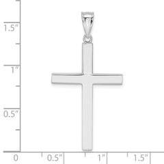 14K White Gold Latin Cross Pendant - 2