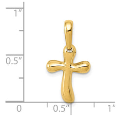 14k Small Freeform Cross