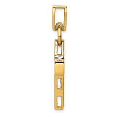 14k Hollow Cross Pendant - 12