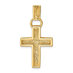 14k Hollow Cross Pendant - 12
