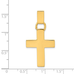 14k Hollow Cross Pendant - 12