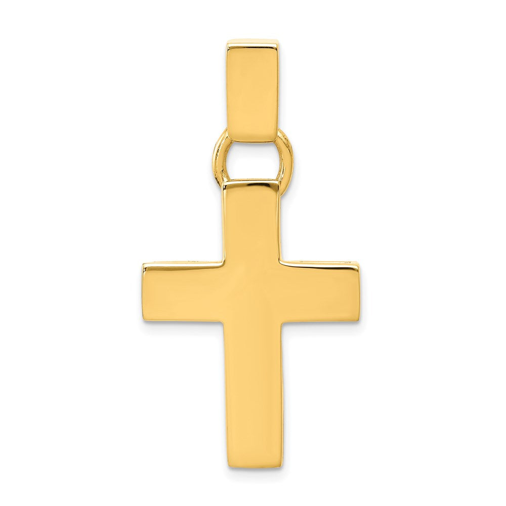14k Hollow Cross Pendant - 12