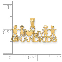 14k I LOVE MY GRANDKIDS Charm