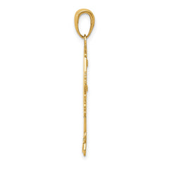 14k Flat Engravable Girl Charm