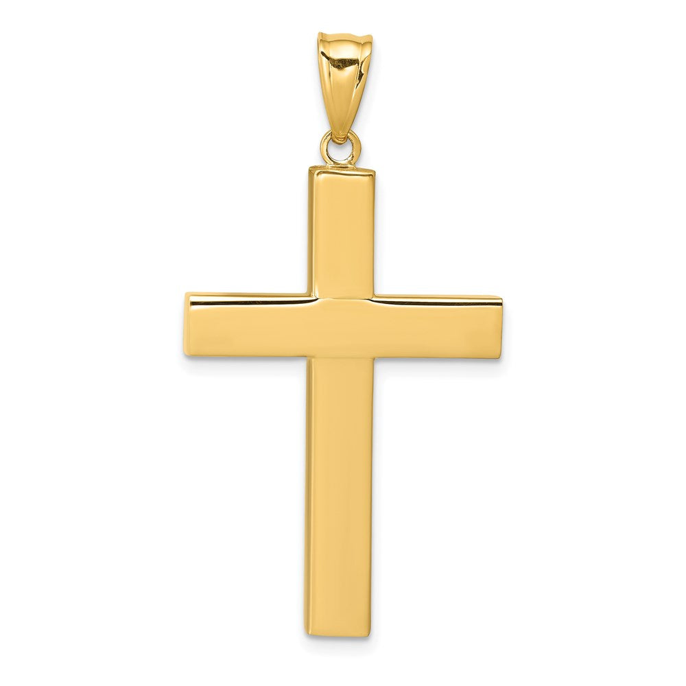 14k Hollow Cross Pendant - 14
