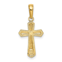 14k Passion Cross Pendant - 12