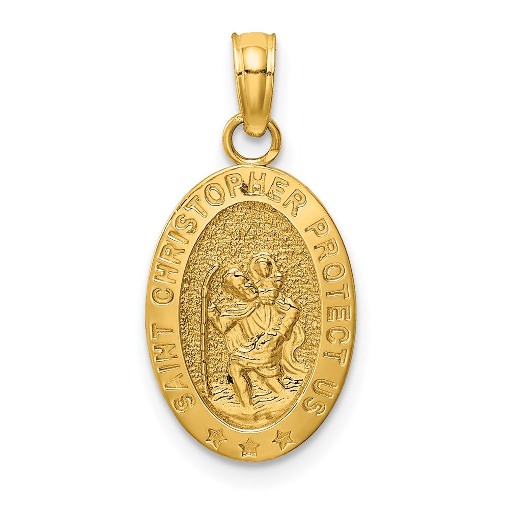 14k Saint Christopher Medal Pendant - 6