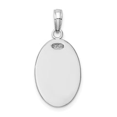 14k White Gold Saint Christopher Medal Pendant