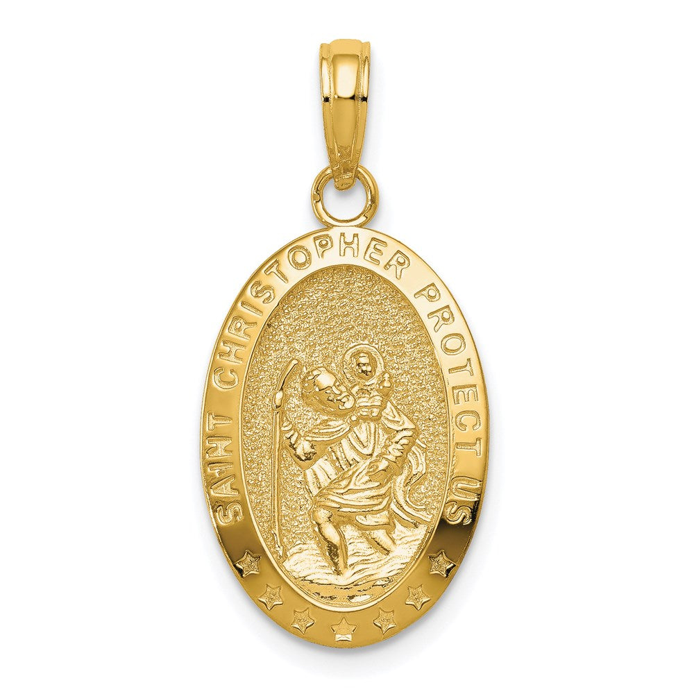 14k Saint Christopher Medal Pendant - 7