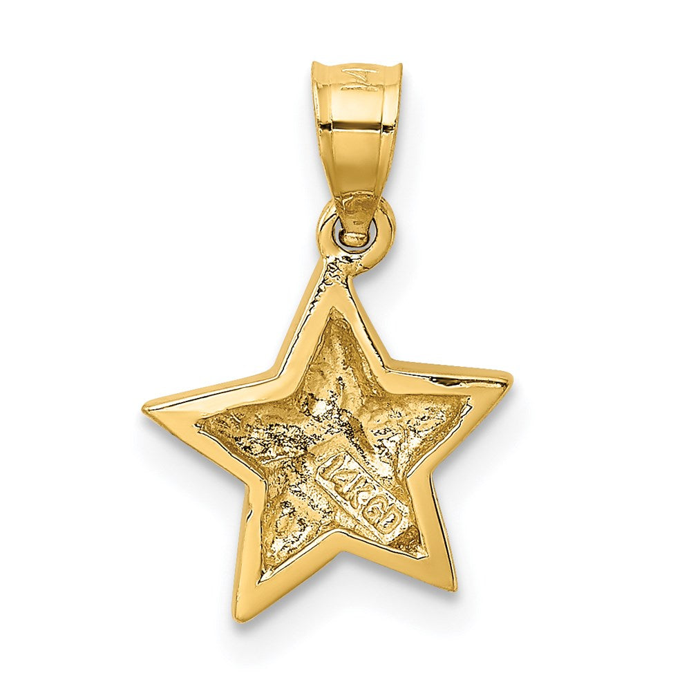 14k Polished Small Star Pendant