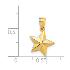 14k Polished Small Star Pendant