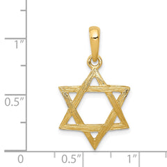 14K Star of David Pendant - 3
