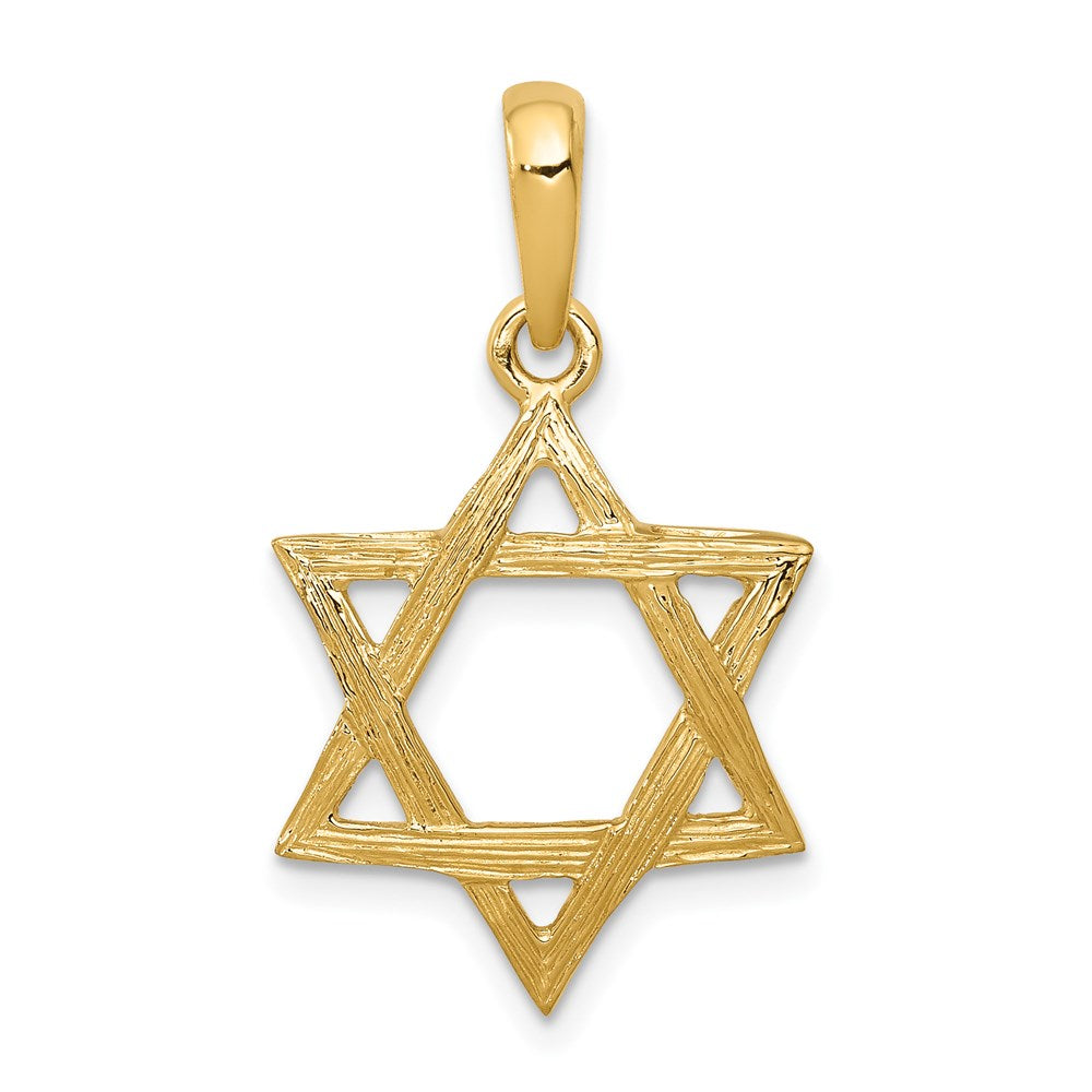 14K Star of David Pendant - 3