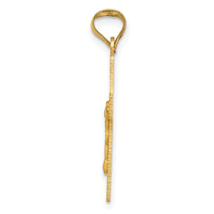 14k Polished Satin and D/C Crucifix Pendant - 6