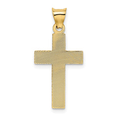 14k Polished Satin and D/C Crucifix Pendant - 6