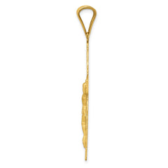 14k Polished Satin and D/C Crucifix Pendant - 2