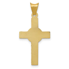 14K w/Rhodium Iona Crucifix Cross Pendant