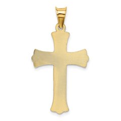14k Polished Satin and D/C Crucifix Pendant - 7