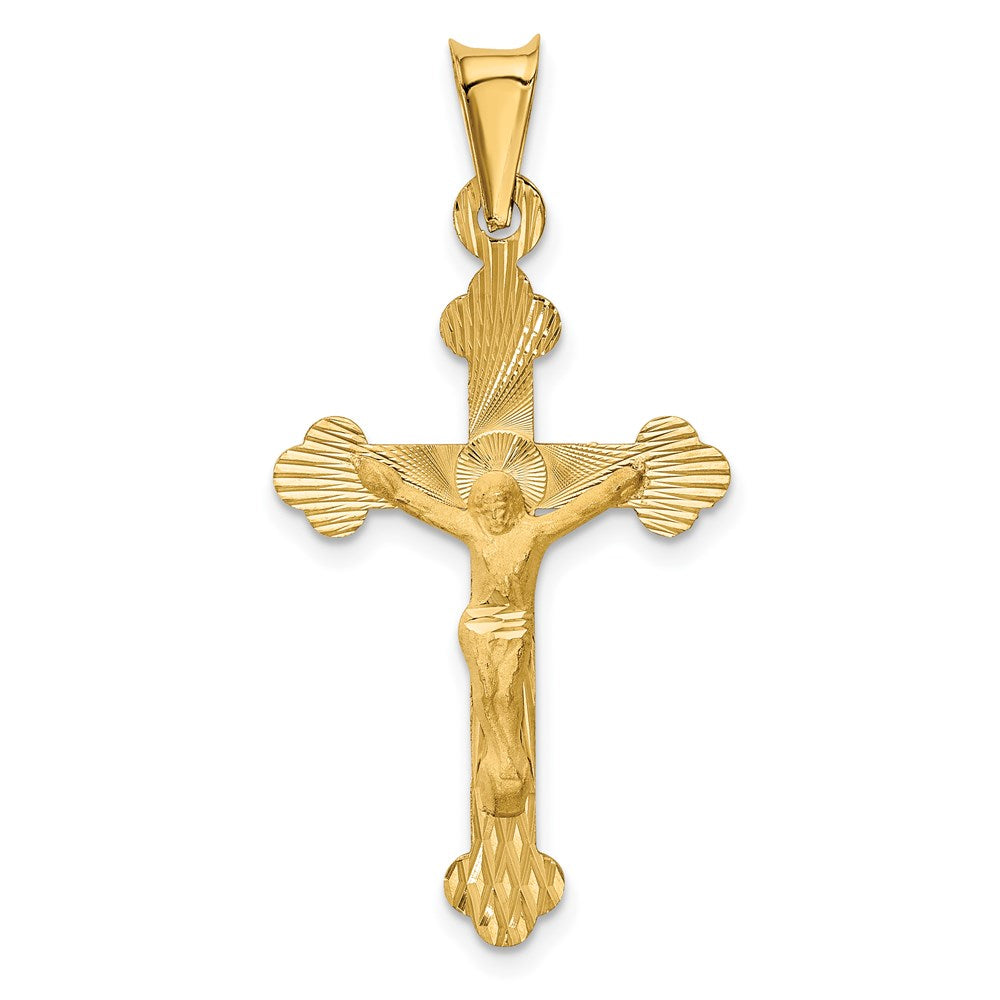 14k Polished Satin and D/C Crucifix Pendant - 3
