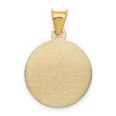 14K w/Rose and White Rhodium D/C Sagrado Corazon Pendant - 2