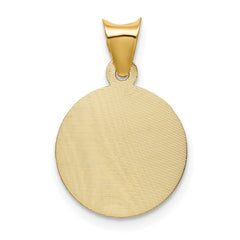 14K Polished D/C Corpus Circle Pendant - 2