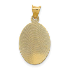14K w/Rhodium D/C Lady Of Guadalupe Oval Pendant - 2