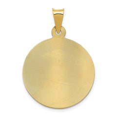 14K w/Rhodium Polished D/C Lady Of Guadalupe Circle Pendant - 4