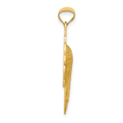 14k Satin and Polished Mary Pendant - 2