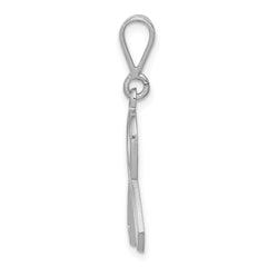 14k White Gold Awareness Pendant