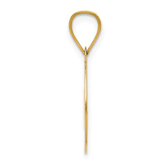 14K Polished Cut-out Heart Circle Disc Pendant