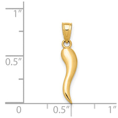 14k Italian Horn Pendant